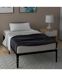 homfan Bed Frame, Metal Platform Bed Frame, Heavy Duty Noise Free Bed Frame with Metal Slat Support and Strong Bearing Capacity