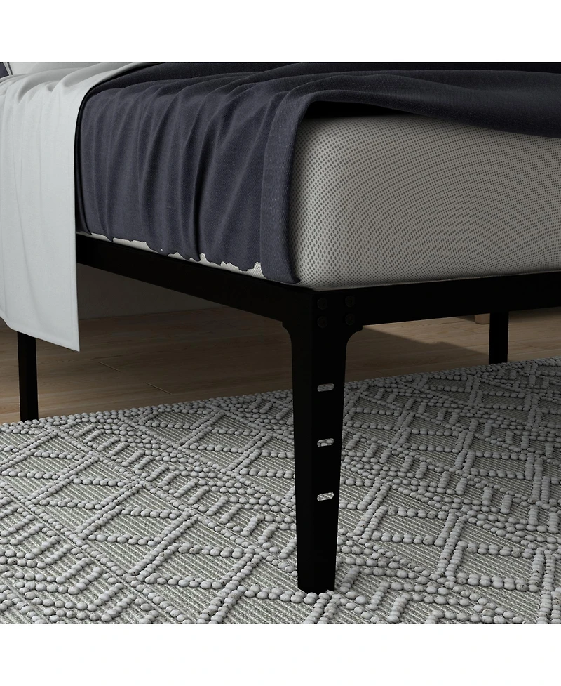 homfan Bed Frame, Metal Platform Bed Frame, Heavy Duty Noise Free Bed Frame with Metal Slat Support and Strong Bearing Capacity