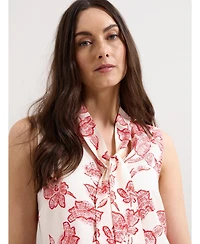 Phase Eight Women's Junie Tie Neck Sleeveless Blouse