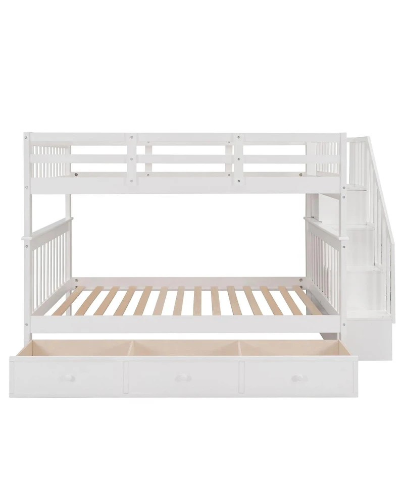 Streamdale Furniture Full/Full Bunk Bed with Drawer and Storage