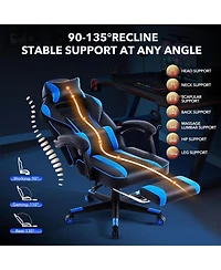gaomon Gaming Chair, Computer Chair with Massage Lumbar Support and Footrest Height Adjustable Ergonomic with 360-Swivel Seat and Headrest.