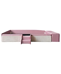 Streamdale Furniture Twin Daybed with Stairs and Storage Ottoman