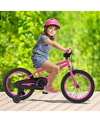 Slickblue Kids Bicycle with Adjustable Seat and Removable Wheels