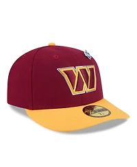 New Era Men's Burgundy/Gold Washington Commanders 2026 Nfl Draft Pre-Curved 59FIFTY Fitted Hat