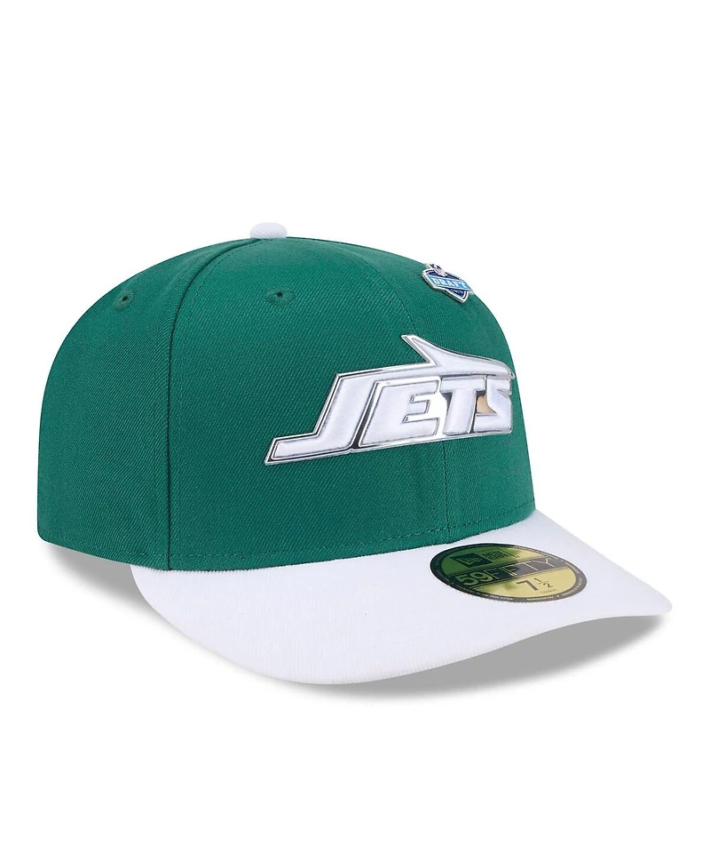 New Era Men's Green/White York Jets 2026 Nfl Draft Pre-Curved 59FIFTY Fitted Hat