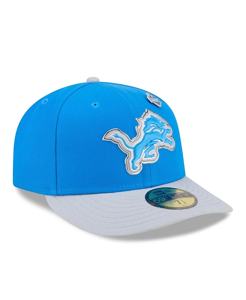 New Era Men's Blue/Silver Detroit Lions 2026 Nfl Draft Pre-Curved 59FIFTY Fitted Hat