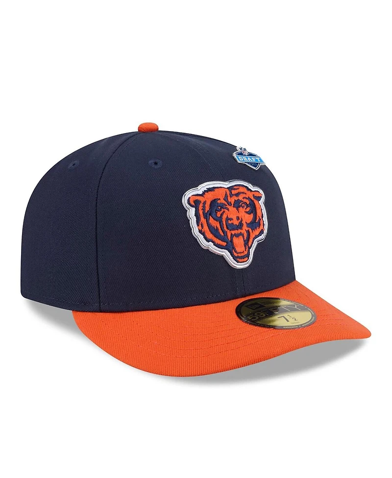 New Era Men's Navy/Orange Chicago Bears 2026 Nfl Draft Pre-Curved 59FIFTY Fitted Hat