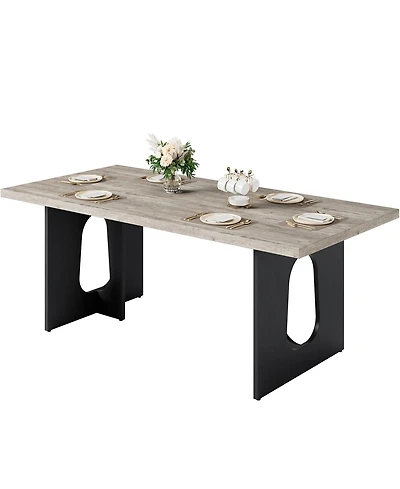 gaomon 6-10 Person 71 Farmhouse Rectangular Dining Table