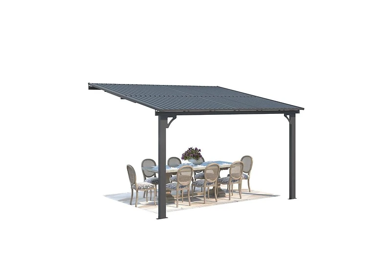 Aecojoy Outdoor Hardtop Gazebo Adjustable Height