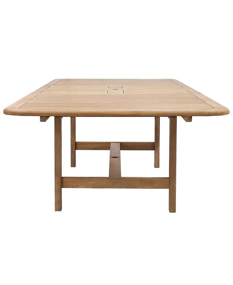 Bristol 118" Teak Wood Extension Dining Table, Created for Macy's