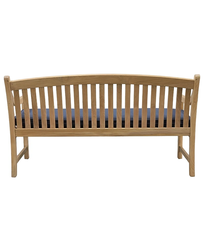 Bristol 62" Teak Wood 3 Seater Bench with Cushion, Created for Macy's