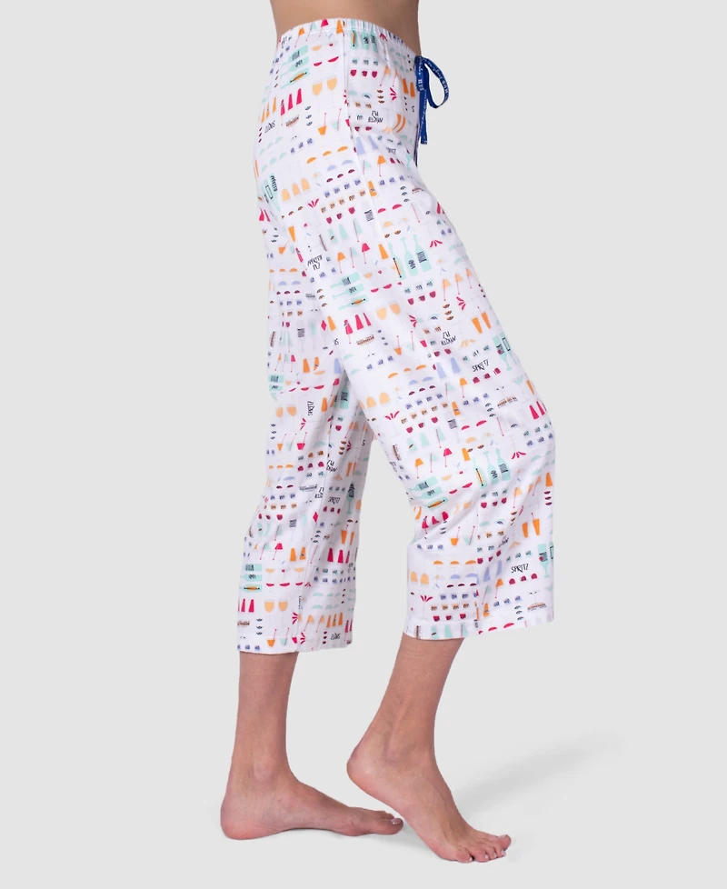 Hue Women's Printed Capri Mid-Rise Pants