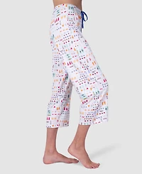 Hue Women's Printed Capri Mid-Rise Pants