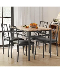 gaomon Dining Chair Dining Table Set for 4 Wood Small Rectangle Dining Table for Kitchen Dining Room