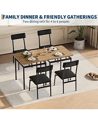 gaomon 3-Piece 2-Person Industrial Compact Dining Table Set