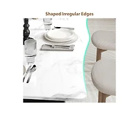 gaomon -6 Person Modern Wooden Dining Table with Wave Edge