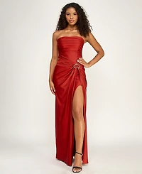 Seni & Cade Juniors' Sleeveless Strapless Dress