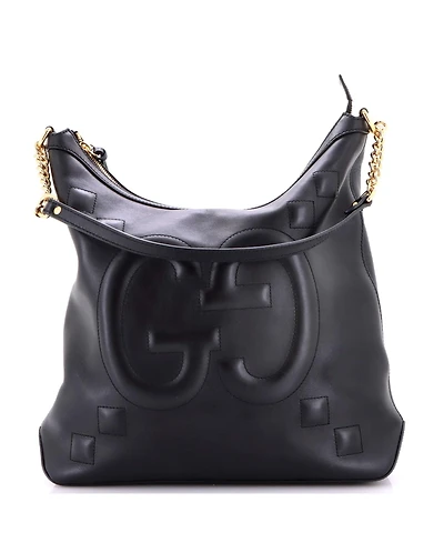Pre-Owned Gucci Large Apollo Hobo Gg Embossed Calfskin
