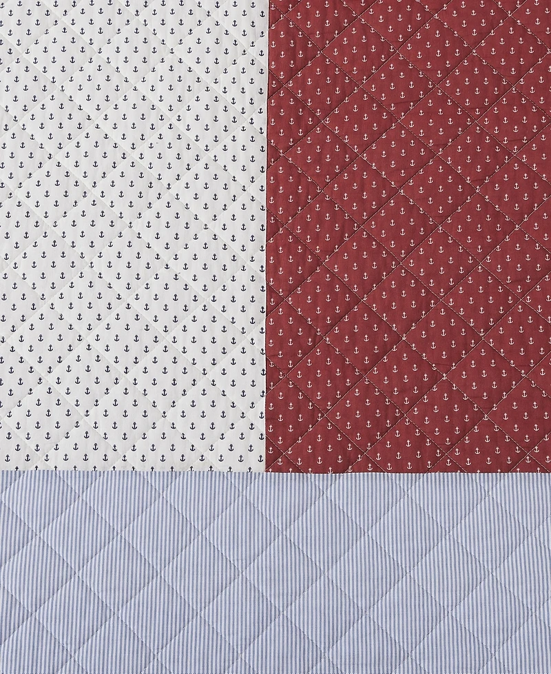 Tommy Hilfiger Nautical Anchor Flag 3-Pc. Quilt Set, Full/Queen