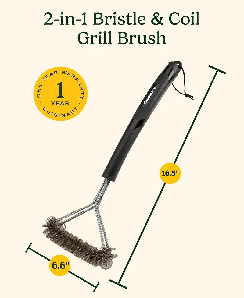 Cuisinart 2-in-1 Bristle and Coil Grill Brush