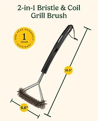 Cuisinart 2-in-1 Bristle and Coil Grill Brush