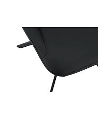 Streamdale Furniture Dining Chairs Set of 4, Swivel Metal Kitchen Chairs with Leather, High Back