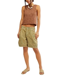 Free People Women's Wild Rebel Mid-Rise Cotton Shorts
