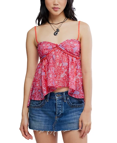 Free People Women's Malia Sweetheart Neck Tube Polyester Top