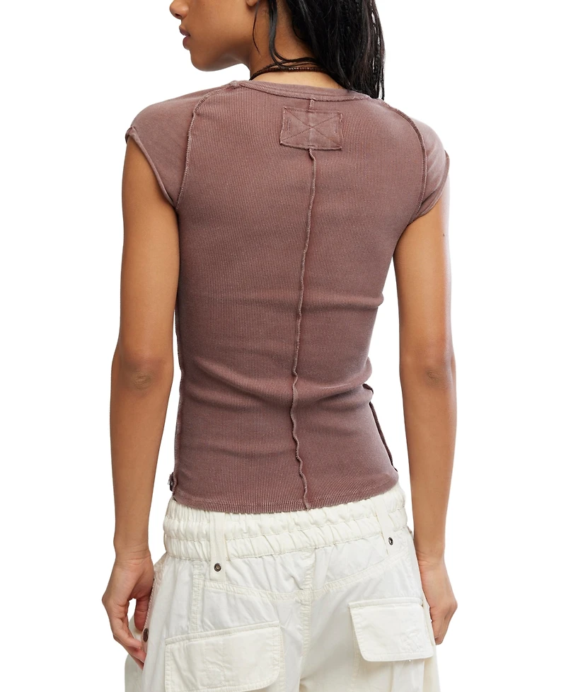Free People Women's Ever Had Cap-Sleeve T-Shirt