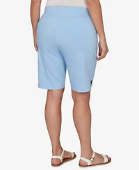 Hearts Of Palm Plus Solid Tech Stretch Bermuda Shorts
