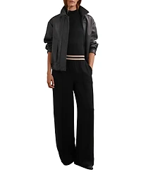 Reiss Women's Elasticated-Waist Wide-Leg Pants