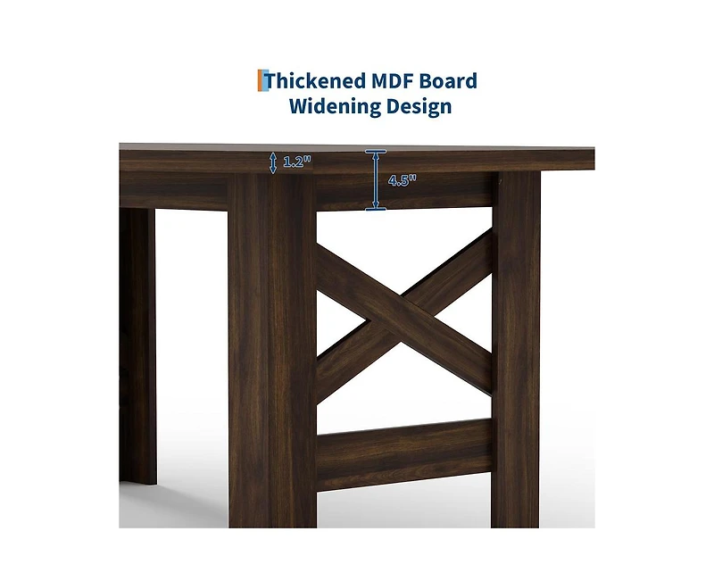 gaomon 6-8 Person Long Farmhouse Wooden Dining Table
