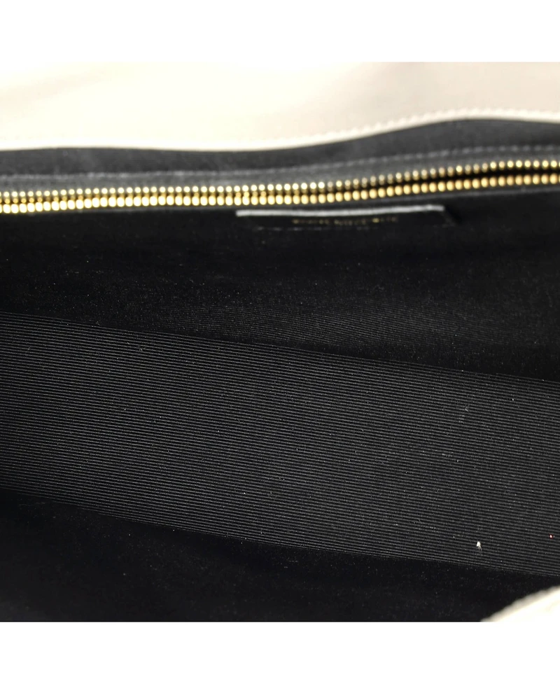 Pre-Owned Saint Laurent Large Classic Monogram Envelope Satchel Matelasse Chevron Leather