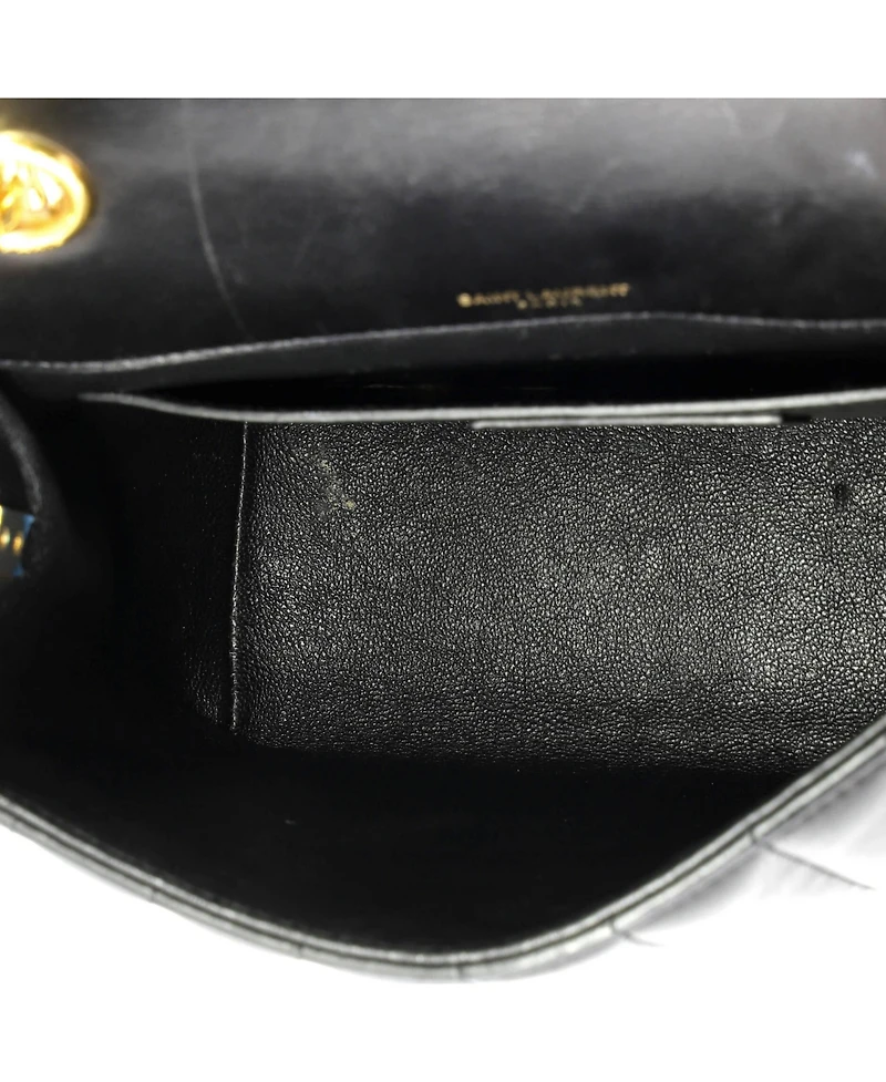 Pre-Owned Saint Laurent Medium Vicky Crossbody Bag Vertical Quilted Leather
