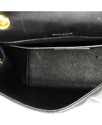 Pre-Owned Saint Laurent Medium Vicky Crossbody Bag Vertical Quilted Leather