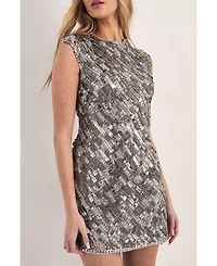 Nasty Gal Women's Embellished Lace Up Back Mini Dress