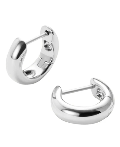 Ana Luisa Giulia Bold Silver Huggie Hoop Earrings