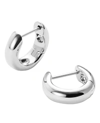 Ana Luisa Giulia Bold Silver Huggie Hoop Earrings