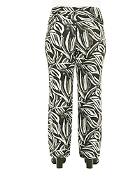 24seven Comfort Apparel Plus Essential Curvy Abstract Print Wide Leg Pants