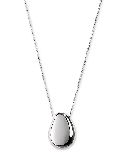 Ana Luisa Pebble Rhodium-Plated Pendant Necklace