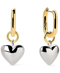 Ana Luisa Wesley Two-Tone Heart Earrings
