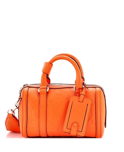 Pre-Owned Gucci Mini Duffle Bag Jumbo Gg Embossed Leather