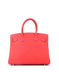 Pre-Owned HERMES Birkin 30 Handbag Red Togo with Palladium Hardware