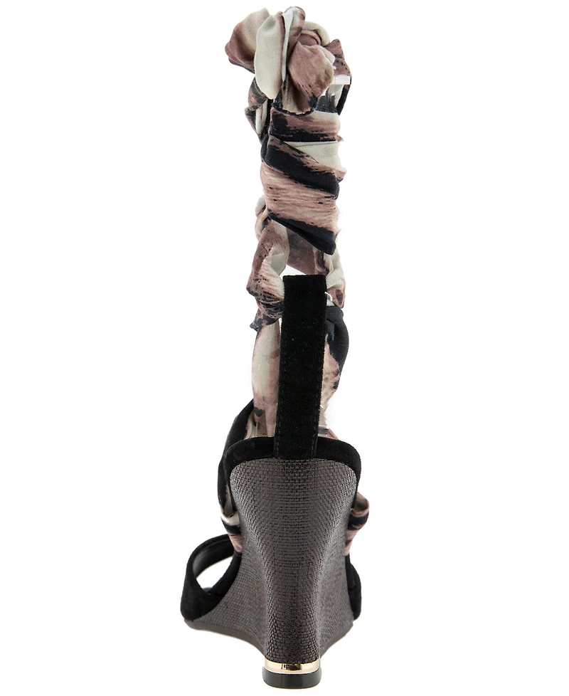 Kenneth Cole New York Women's Fabia Ankle-Wrap Wedge Sandals