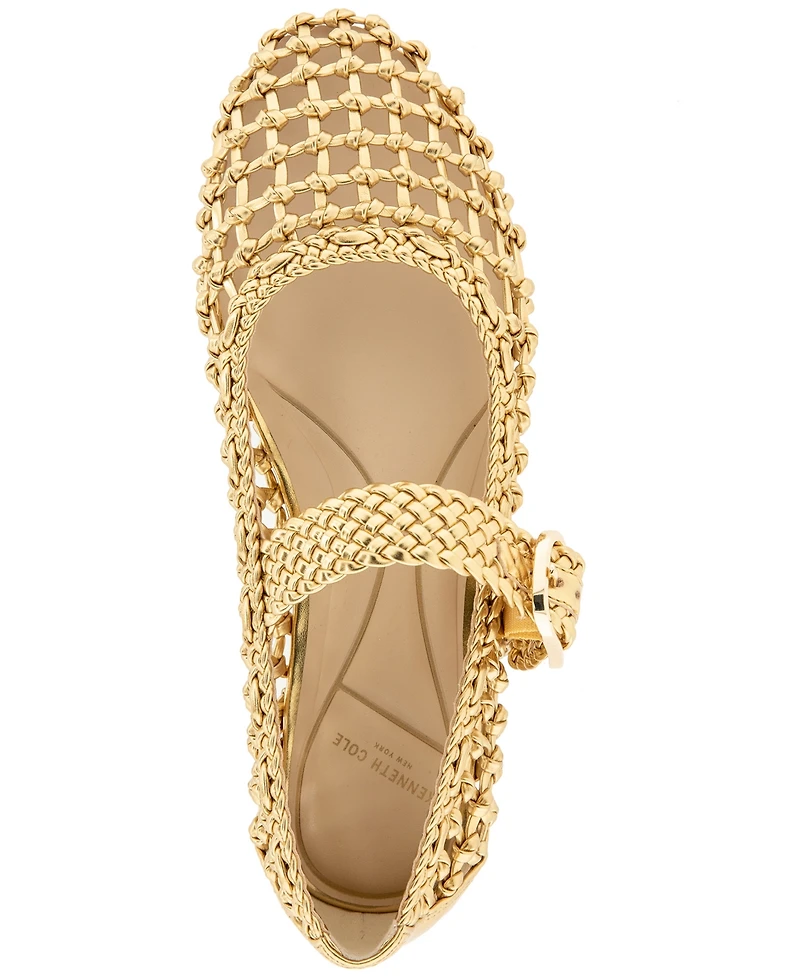 Kenneth Cole New York Women's Tessa Woven Mary Jane Ballet Flats