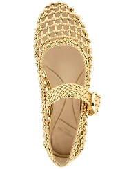 Kenneth Cole New York Women's Tessa Woven Mary Jane Ballet Flats