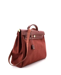 Pre-Owned HERMES Mm Herbag Toile and Leather