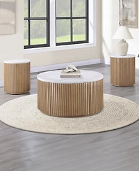 Colby 36" Marble Round Top Coffee Table