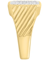 Effy Collection Lab Grown Diamond Ring (5/8 ct. t.w.) in Gold Over Silver