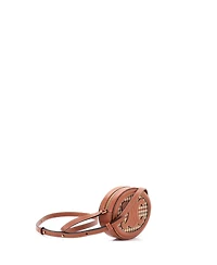 Pre-Owned Celine Triomphe Oval Crossbody Bag Tweed and Leather